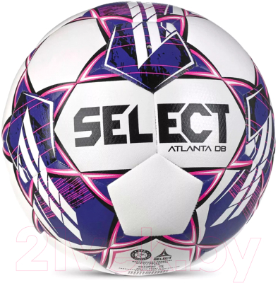 Футбольный мяч Select Atlanta DB / 0575960900 (размер 5, белый/фиолетовый)