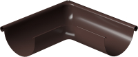 Угол желоба Docke Stal Premium внешний 90 градусов D125 PVPE-1050 (шоколад 8019) - 