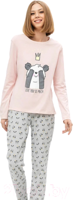 Пижама Mark Formelle 592307 (р.164/170-92-98, розовый/панды на сером)