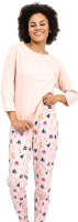 Пижама Mark Formelle 592317 (р.164/170-116-122,снежинки на розовом/сладости на розовом) - 