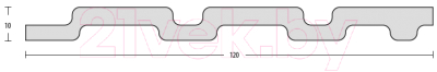 Реечная панель Grace ПВХ 3D RAIL Вишня (2800х120х10мм)