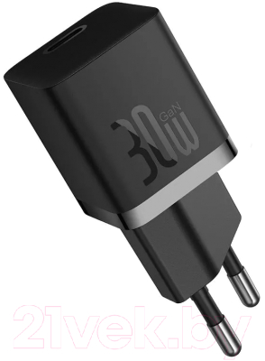 Адаптер питания сетевой Baseus GaN5 Fast Charger Mini 1C 30W EU / CCGN070401 (черный)