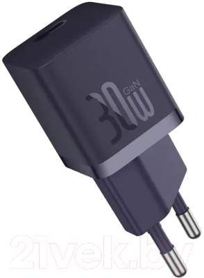 Адаптер питания сетевой Baseus GaN5 Fast Charger Mini 1C 30W EU / CCGN070705 (фиолетовый)