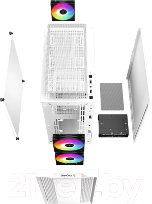 Корпус для компьютера Deepcool CC360 WH ARGB / R-CC360-WHAPM3-G-1 (без БП)