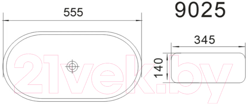 Умывальник Axus 55.5 / 9025