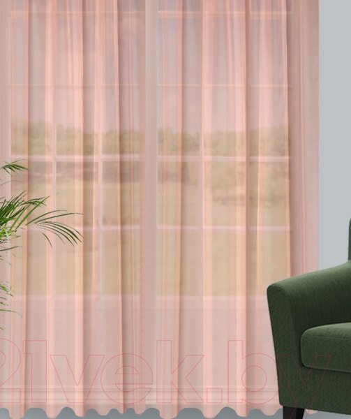 Гардина Велес Текстиль 500В (245x500, персиковый)