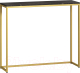 Консольный столик Loftyhome Мальборк / 1627983 (мрамор блэк с золотым основанием) - 