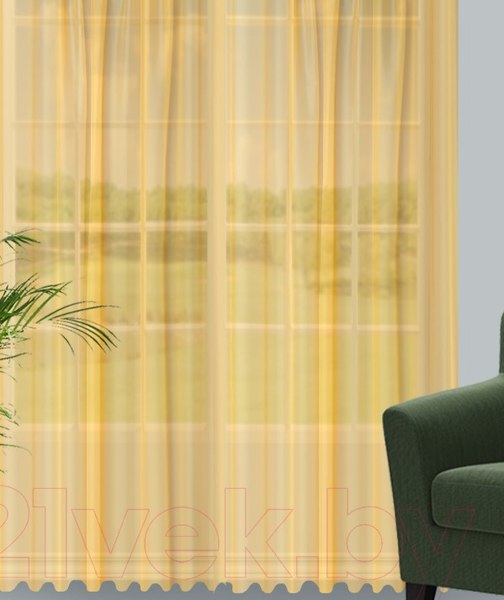 Гардина Велес Текстиль 600В (245x600, ярко-желтый)