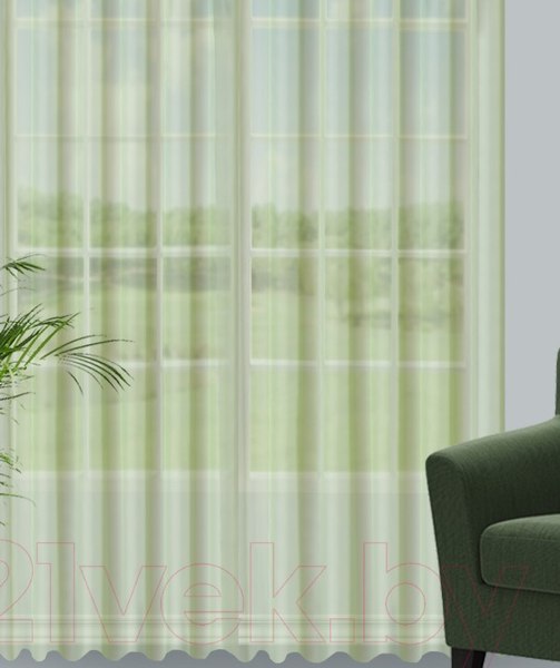 Гардина Велес Текстиль 600В (245x600, бледно-салатовый)