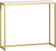 Консольный столик Loftyhome Мальборк / 1627984 (мрамор сноу с золотым основанием) - 