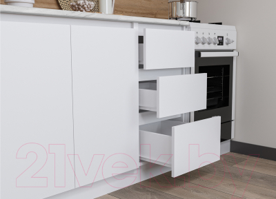 Готовая кухня Артём-Мебель Мэри СН-114 ДСП 1.8м (белый)