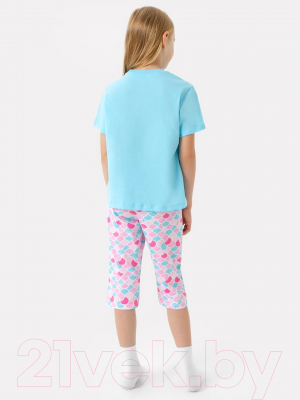 Пижама детская Mark Formelle 567735 (р.104-56, голубой/цветные чешуйки)