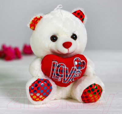 Мягкая игрушка Sima-Land Медведь с сердцем / 4471230