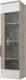 Шкаф навесной Stolline Альянс со стеклом / 435.05 (дуб крафт/белый глянец) - 