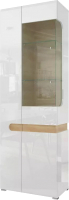 Шкаф с витриной Stolline Катания 2-х дверный со стеклом / СТЛ.331.03 (правый, белый/дуб небраска) - 