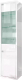 Шкаф-пенал с витриной Stolline Норден со стеклом / 321.06 (белый) - 