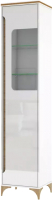 Шкаф-пенал с витриной Stolline Хлоя со стеклом / СТЛ.363.02 (белый/дуб небраска) - 