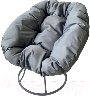 Кресло садовое M-Group Пончик / 12310309 без ротанга (серый/серая подушка)