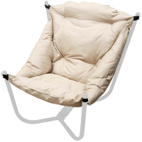 Кресло садовое M-Group Чил / 12360301 (серый/бежевая подушка) - 