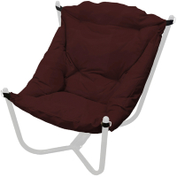 Кресло садовое M-Group Чил / 12360102 (белый/бордовая подушка) - 