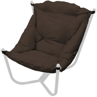 Кресло садовое M-Group Чил / 12360105 (белый/коричневая подушка) - 