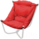 Кресло садовое M-Group Чил / 12360106 (белый/красная подушка) - 