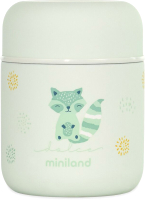 Термос для еды Miniland Thermy Dolce Mini / 89467 (280мл, бирюзовый/енот) - 