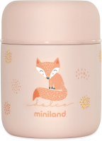Термос для еды Miniland Thermy Dolce Mini / 89468 (280мл, розовый/лисенок) - 