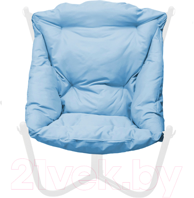 Кресло садовое M-Group Чил / 12360303 (серый/голубая подушка)