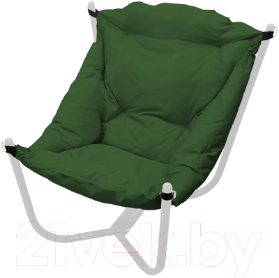 Кресло садовое M-Group Чил / 12360304 (серый/зеленый подушка)
