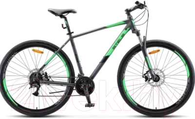 Велосипед STELS Navigator 930 MD V010 29 / LU089219 (18.5, антрацитовый/зеленый)