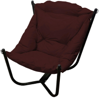 Кресло садовое M-Group Чил / 12360402 (черный/бордовая подушка) - 