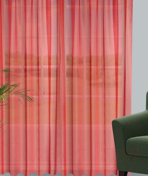 Гардина Велес Текстиль 500В (265x500, красный)