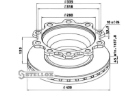 Тормозной диск Stellox 8500705SX - 