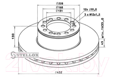 Тормозной диск Stellox 8500714SX