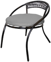 Кресло садовое M-Group Стамбул / 12350409 (черный/серая подушка) - 