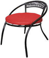 Кресло садовое M-Group Стамбул / 12350406 (черный/красная подушка) - 