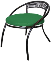 Кресло садовое M-Group Стамбул / 12350404 (черный/зеленая подушка) - 