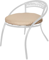 Кресло садовое M-Group Стамбул / 12350101 (белый/бежевая подушка) - 