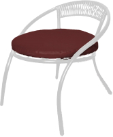 Кресло садовое M-Group Стамбул / 12350102 (белый/бордовая подушка) - 