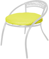 Кресло садовое M-Group Стамбул / 12350111 (белый/желтая подушка) - 