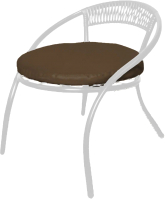 Кресло садовое M-Group Стамбул / 12350105 (белый/коричневая подушка) - 