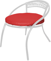 Кресло садовое M-Group Стамбул / 12350106 (белый/красная подушка) - 