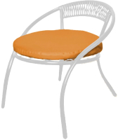 Кресло садовое M-Group Стамбул / 12350107 (белый/оранжевая подушка) - 