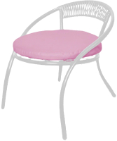 Кресло садовое M-Group Стамбул / 12350108 (белый/розовая подушка) - 