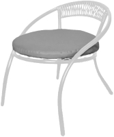 Кресло садовое M-Group Стамбул / 12350109 (белый/серая подушка) - 