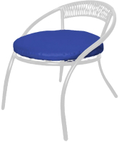 Кресло садовое M-Group Стамбул / 12350110 (белый/синяя подушка) - 