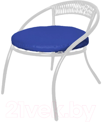 Кресло садовое M-Group Стамбул / 12350110 (белый/синяя подушка)