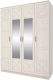 Шкаф Stolline Лозанна 4-х дверный с зеркалом / СТЛ.223.01 (дуб белый) - 