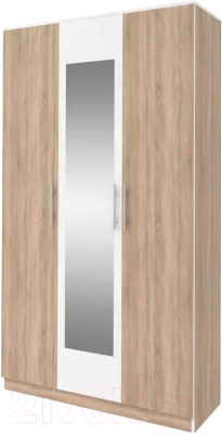 Шкаф Stolline Оливия 3-х дверный с зеркалом / СТЛ.109.06 (дуб сонома/белый)